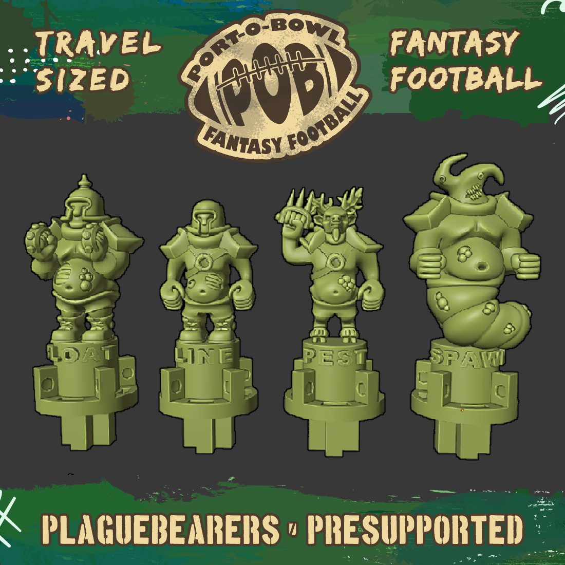 Port-O-Bowl: Travel-sized Fantasy Football Plaguebearers Team